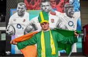 9 March 2024; Ireland supporter George Hayes, from Wexford, before the Guinness Six Nations Rugby Championship match between England and Ireland at Twickenham Stadium in London, England. Photo by David Fitzgerald/Sportsfile