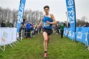 9 March 2024; Noah Harris of ETSS Wicklow, on his way to finishing second in the senior boys 6000m during the 123.ie All Ireland Schools Cross Country Championships at Tymon Park in Tallaght, Dublin. Photo by Sam Barnes/Sportsfile