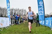 9 March 2024; Sean Lawton of Colaiste Pobail Bantry, Cork, on his way to finishing third in the senior boys 6000m during the 123.ie All Ireland Schools Cross Country Championships at Tymon Park in Tallaght, Dublin. Photo by Sam Barnes/Sportsfile