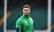 9 March 2024; Jack Crowley of Ireland before the Guinness Six Nations Rugby Championship match between England and Ireland at Twickenham Stadium in London, England. Photo by Harry Murphy/Sportsfile
