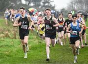 9 March 2024; Odhran McBrearty of St Columbas Stranorlar, Donegal, centre, on his way to winning the inter boys 5000m during the 123.ie All Ireland Schools Cross Country Championships at Tymon Park in Tallaght, Dublin. Photo by Sam Barnes/Sportsfile