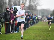 9 March 2024; Darragh Whelan of Castletroy College, Limerick, on his way to winning the minor boys 2500m during the 123.ie All Ireland Schools Cross Country Championships at Tymon Park in Tallaght, Dublin. Photo by Sam Barnes/Sportsfile