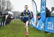 9 March 2024; Ciarán Considine of Seamount College Kinvara, Galway, on his way to finish third in the junior boys 3500m during the 123.ie All Ireland Schools Cross Country Championships at Tymon Park in Tallaght, Dublin. Photo by Sam Barnes/Sportsfile