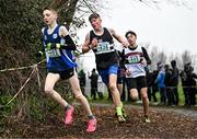 9 March 2024; Charlie O'Neill of Belvedere College, Dublin, centre, on his way to winning the junior boys 3500m during the 123.ie All Ireland Schools Cross Country Championships at Tymon Park in Tallaght, Dublin. Photo by Sam Barnes/Sportsfile