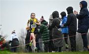9 March 2024; Freya Renton of SH Westport, Mayo, on her way to winning the junior girls 2500m during the 123.ie All Ireland Schools Cross Country Championships at Tymon Park in Tallaght, Dublin. Photo by Sam Barnes/Sportsfile