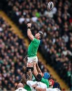 9 March 2024; Peter O’Mahony of Ireland fumbles possession in a lineout during the Guinness Six Nations Rugby Championship match between England and Ireland at Twickenham Stadium in London, England. Photo by David Fitzgerald/Sportsfile