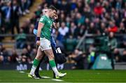 9 March 2024; Calvin Nash of Ireland leaves the pitch for a head injury assessment during the Guinness Six Nations Rugby Championship match between England and Ireland at Twickenham Stadium in London, England. Photo by Harry Murphy/Sportsfile