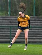 9 March 2024; Maria Cannon of DCU Dochas Éireann celebrates after kicking the equalising point at the end of normal time in the 2024 Ladies HEC O’Connor Cup final match between Dublin City University Dóchas Éireann and University College Cork at MTU Cork. Photo by Brendan Moran/Sportsfile