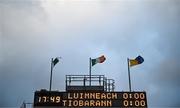 9 March 2024; A general view of the scoreboard before the Allianz Hurling League Division 1 Group B match between Limerick and Tipperary at SuperValu Páirc Uí Chaoimh in Cork. Photo by Seb Daly/Sportsfile