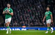 9 March 2024; Jamison Gibson-Park, right, and Conor Murray of Ireland during the Guinness Six Nations Rugby Championship match between England and Ireland at Twickenham Stadium in London, England. Photo by Harry Murphy/Sportsfile