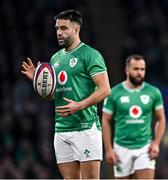 9 March 2024; Conor Murray, left, and Jamison Gibson-Park of Ireland during the Guinness Six Nations Rugby Championship match between England and Ireland at Twickenham Stadium in London, England. Photo by Harry Murphy/Sportsfile