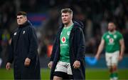9 March 2024; Ireland captain Peter O'Mahony after his side's defeat in the Guinness Six Nations Rugby Championship match between England and Ireland at Twickenham Stadium in London, England. Photo by Harry Murphy/Sportsfile