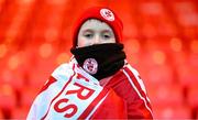 9 March 2024; Sligo Rovers supporter Daniel Brennan, age 10, before the SSE Airtricity Men's Premier Division match between Sligo Rovers and Shamrock Rovers at The Showgrounds in Sligo. Photo by Stephen McCarthy/Sportsfile