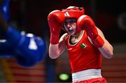9 March 2024; Grainne Walsh of Ireland during their Women's 66kg Round of 16 bout against Asiko Friza Anyango of Kenya during day seven at the Paris 2024 Olympic Boxing Qualification Tournament at E-Work Arena in Busto Arsizio, Italy. Photo by Ben McShane/Sportsfile
