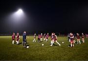 9 March 2024; Galway United players warm-up before the SSE Airtricity Women's Premier Division match between Athlone Town and Galway United at Athlone Town Stadium in Westmeath. Photo by Piaras Ó Mídheach/Sportsfile