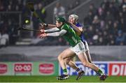 9 March 2024; William O’Donoghue of Limerick in action against Eoghan Connolly of Tipperary during the Allianz Hurling League Division 1 Group B match between Limerick and Tipperary at SuperValu Páirc Uí Chaoimh in Cork. Photo by Seb Daly/Sportsfile