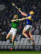 9 March 2024; Seamus Flanagan of Limerick in action against Ronan Maher of Tipperary during the Allianz Hurling League Division 1 Group B match between Limerick and Tipperary at SuperValu Páirc Uí Chaoimh in Cork. Photo by Seb Daly/Sportsfile