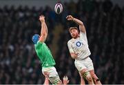 9 March 2024; Ollie Chessum of England in action against Tadhg Beirne of Ireland during the Guinness Six Nations Rugby Championship match between England and Ireland at Twickenham Stadium in London, England. Photo by David Fitzgerald/Sportsfile