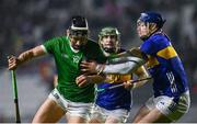 9 March 2024; Gearoid Hegarty of Limerick in action against Conor Bowe of Tipperary during the Allianz Hurling League Division 1 Group B match between Limerick and Tipperary at SuperValu Páirc Uí Chaoimh in Cork. Photo by Seb Daly/Sportsfile