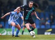 9 March 2024; Áine O'Gorman of Shamrock Rovers during the SSE Airtricity Women's Premier Division match between DLR Waves and Shamrock Rovers at UCD Bowl in Belfield, Dublin. Photo by Tyler Miller/Sportsfile