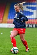 9 March 2024; Mia Dodd of Shelbourne before the SSE Airtricity Women's Premier Division match between Shelbourne and Sligo Rovers at Tolka Park in Dublin. Photo by Tyler Miller/Sportsfile
