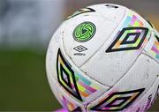 9 March 2024; A detailed view of the match ball before the SSE Airtricity Women's Premier Division match between Shelbourne and Sligo Rovers at Tolka Park in Dublin. Photo by Tyler Miller/Sportsfile