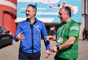 10 March 2024; USA coach Billy Walsh, left, and Ireland coach Zaur Antia during day eight at the Paris 2024 Olympic Boxing Qualification Tournament at E-Work Arena in Busto Arsizio, Italy. Photo by Ben McShane/Sportsfile