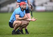 10 March 2024; Paddy Smyth of Dublin appeals to umpires before Conor Whelan of Galway is sent off during the Allianz Hurling League Division 1 Group B match between Galway v Dublin at Pearse Stadium in Galway. Photo by Piaras Ó Mídheach/Sportsfile