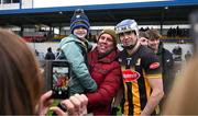 10 March 2024; TJ Reid of Kilkenny with supporters after the Allianz Hurling League Division 1 Group A match between Clare and Kilkenny at Cusack Park in Ennis, Clare. Photo by Ray McManus/Sportsfile