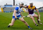 10 March 2024; Padraig Fitzgerald of Waterford in action against Niall Murphy of Wexford during the Allianz Hurling League Division 1 Group A match between Waterford and Wexford at Walsh Park in Waterford. Photo by Seb Daly/Sportsfile