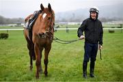 11 March 2024; Jockey Paul Townend with State Man on the gallops ahead of the Cheltenham Racing Festival at Prestbury Park in Cheltenham, England. Photo by David Fitzgerald/Sportsfile