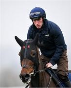 11 March 2024; Jack Kennedy with Firefox on the gallops ahead of the Cheltenham Racing Festival at Prestbury Park in Cheltenham, England. Photo by David Fitzgerald/Sportsfile