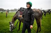 11 March 2024; Danny Mullins with Il Etait Temps on the gallops ahead of the Cheltenham Racing Festival at Prestbury Park in Cheltenham, England. Photo by Harry Murphy/Sportsfile