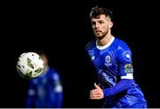 4 March 2024; Ryan Burke of Waterford during the SSE Airtricity Men's Premier Division match between Waterford and St Patrick's Athletic at the Regional Sports Centre in Waterford. Photo by Piaras Ó Mídheach/Sportsfile