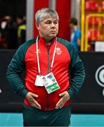 10 March 2024; Morocco coach Yerik Algabek during day eight at the Paris 2024 Olympic Boxing Qualification Tournament at E-Work Arena in Busto Arsizio, Italy. Photo by Ben McShane/Sportsfile