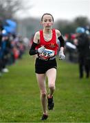 9 March 2024; Madison Welby of Friends School Lisburn, on her way to winning the minor girls 2000m during the 123.ie All Ireland Schools Cross Country Championships at Tymon Park in Tallaght, Dublin. Photo by Sam Barnes/Sportsfile