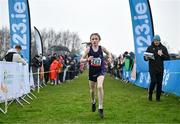9 March 2024; Kate Kelly of Mount Lourdes Enniskillen, Fermanagh, competes in the minor girls 2000m during the 123.ie All Ireland Schools Cross Country Championships at Tymon Park in Tallaght, Dublin. Photo by Sam Barnes/Sportsfile