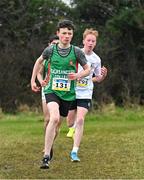 9 March 2024; David Frazer of Calasanctius College Oranmore, Galway, competes in the minor boys 2500m during the 123.ie All Ireland Schools Cross Country Championships at Tymon Park in Tallaght, Dublin. Photo by Sam Barnes/Sportsfile