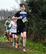 9 March 2024; Caloan McGarry of Our Lady & St Pats College Knock, Belfast, competes in the minor boys 2500m during the 123.ie All Ireland Schools Cross Country Championships at Tymon Park in Tallaght, Dublin. Photo by Sam Barnes/Sportsfile