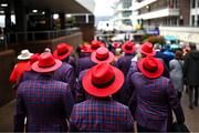 12 March 2024; Racegoers arrive before racing on day one of the Cheltenham Racing Festival at Prestbury Park in Cheltenham, England. Photo by Harry Murphy/Sportsfile