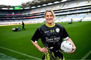 12 March 2024; John West Féile Ambassador and Mayo footballer Danielle Caldwell during the launch of the John West Féile 2024 at Croke Park in Dublin. Photo by Ramsey Cardy/Sportsfile