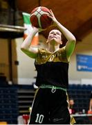 12 March 2024; Apoline Charbonneau of TUS Midlands during the Basketball Ireland College Division 3 Women’s finals match between Technological University of the Shannon, Midlands and Mary Immaculate College Limerick at National Basketball Arena Tallaght. Photo by Tyler Miller/Sportsfile
