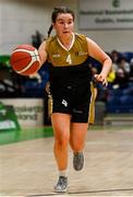 12 March 2024; Gracie Loftus of TUS Midlands during the Basketball Ireland College Division 3 Women’s finals match between Technological University of the Shannon, Midlands and Mary Immaculate College Limerick at National Basketball Arena Tallaght. Photo by Tyler Miller/Sportsfile