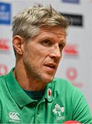 12 March 2024; Defence coach Simon Easterby during an Ireland rugby media conference at the IRFU High Performance Centre at the Sports Ireland Campus in Dublin. Photo by Brendan Moran/Sportsfile