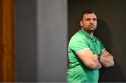 12 March 2024; Tadhg Beirne poses for a portrait after an Ireland rugby media conference at the IRFU High Performance Centre at the Sports Ireland Campus in Dublin. Photo by Brendan Moran/Sportsfile
