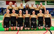12 March 2024; The TUS Midlands team before the Basketball Ireland College Division 3 Women’s finals match between Technological University of the Shannon, Midlands and Mary Immaculate College Limerick at National Basketball Arena Tallaght. Photo by Tyler Miller/Sportsfile