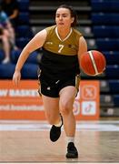 12 March 2024; Isabelle Meaney of TUS Midlands during the Basketball Ireland College Division 3 Women’s finals match between Technological University of the Shannon, Midlands and Mary Immaculate College Limerick at National Basketball Arena Tallaght. Photo by Tyler Miller/Sportsfile