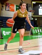 12 March 2024; Gracie Loftus of TUS Midlands during the Basketball Ireland College Division 3 Women’s finals match between Technological University of the Shannon, Midlands and Mary Immaculate College Limerick at National Basketball Arena Tallaght. Photo by Tyler Miller/Sportsfile