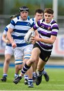 12 March 2024; Niall Fallon of Terenure College makes a break during the Bank of Ireland Schools Junior Cup semi-final match between Blackrock College and Terenure College at Energia Park in Dublin. Photo by Sam Barnes/Sportsfile