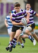 12 March 2024; Niall Fallon of Terenure College makes a break during the Bank of Ireland Schools Junior Cup semi-final match between Blackrock College and Terenure College at Energia Park in Dublin. Photo by Sam Barnes/Sportsfile